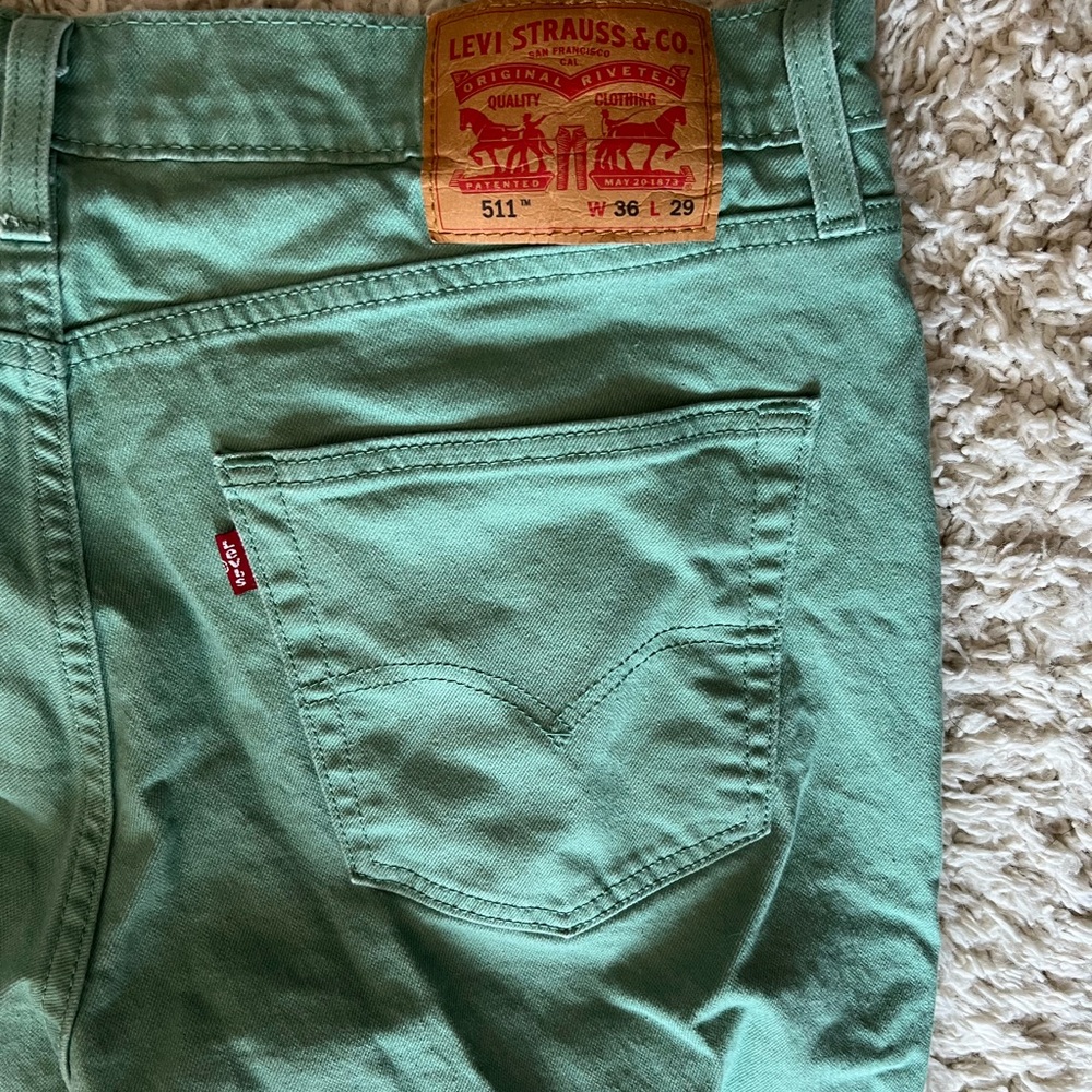 Levi's Mint Green Denim jeans